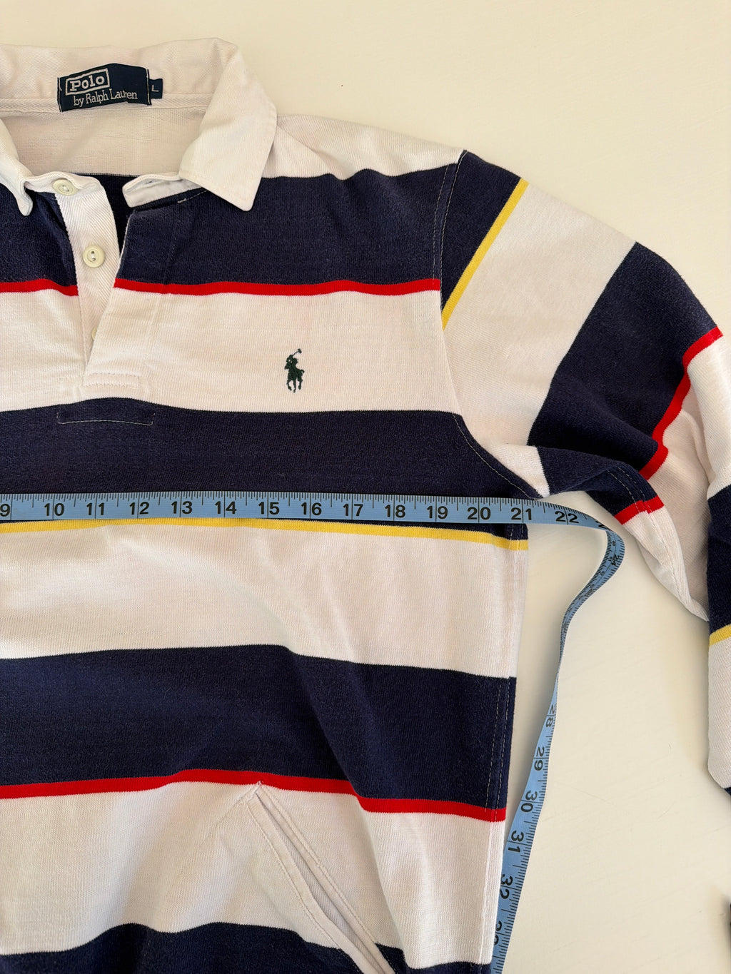 Vintage Ralph Lauren Striped Long Sleeve Rugby Shirt