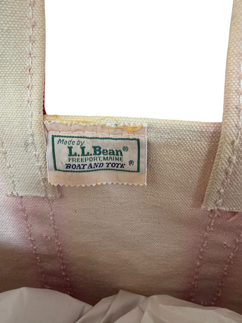 Vintage L.L. Bean 1970s boat and tote